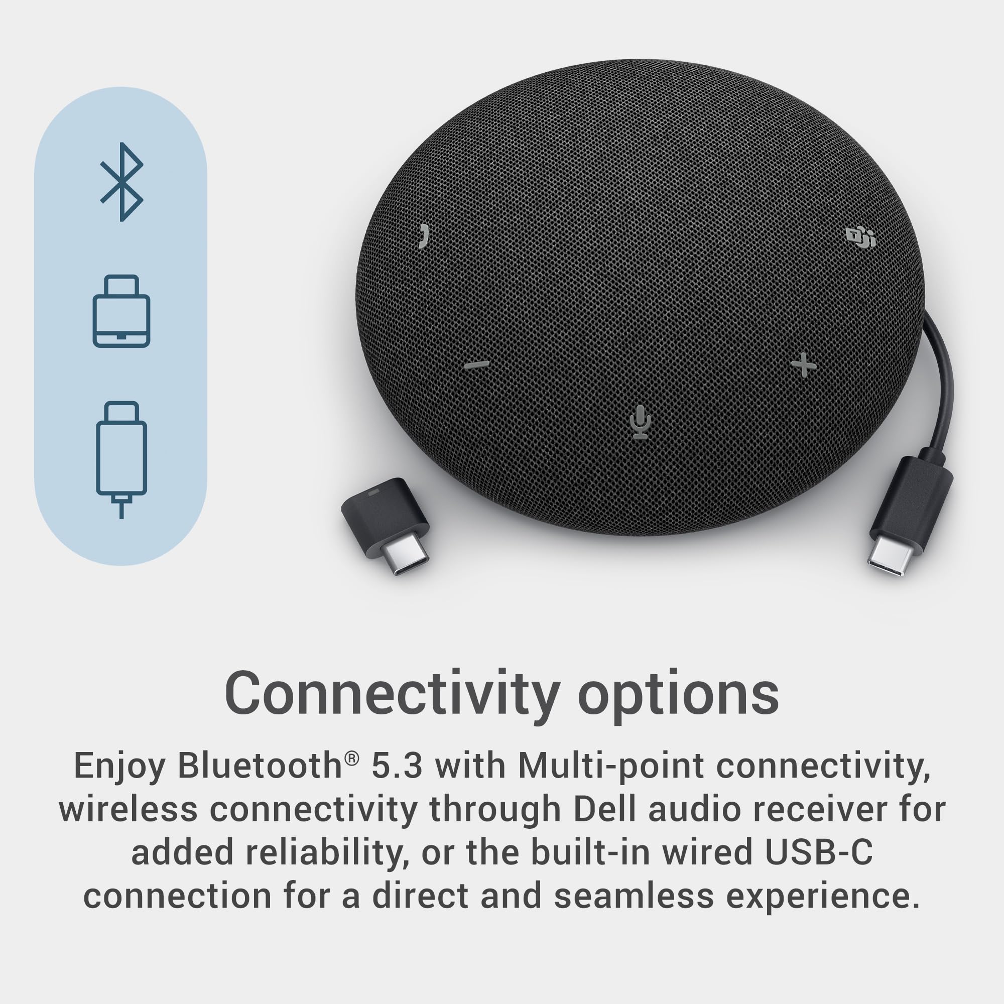 Dell Pro Plus Speaker, SL525, USB‑C & Bluetooth 5.3, AI Noise